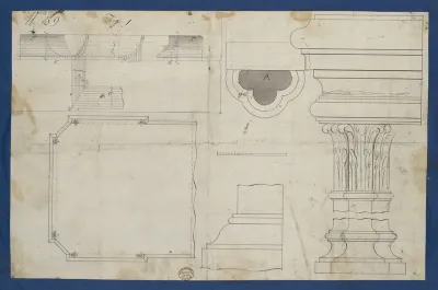 Plan for Library Table with Moldings, from Chippendale Drawings, Vol. II