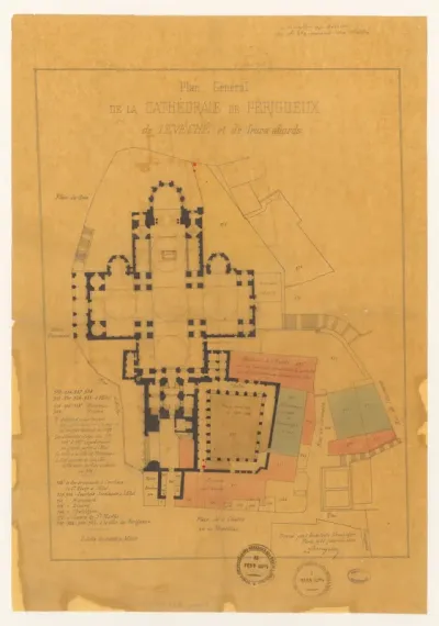 Plan général de la cathédrale de Périgueux (1884)
