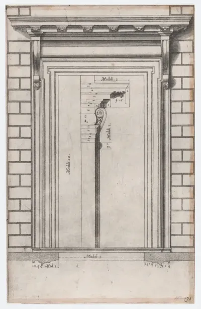 Plan of a doorway, from "Speculum Romanae Magnificentiae"