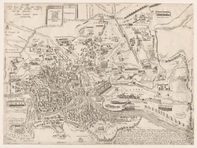 Plan of Ancient Rome, from "Speculum Romanae Magnificentiae"