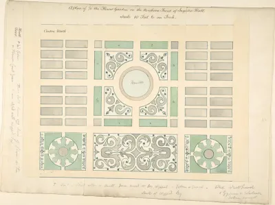 Plan of the Flower Garden on the Northern Front, Ingestre Hall, Staffordshire