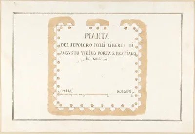 Plan of the Tomb of the Liberti di Augusto, Rome