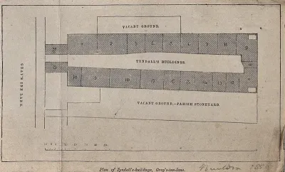 Plan of Tyndall's buildings, Gray's Inn Lane