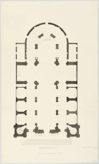 Plan till SS Carlo e Ambrogio al Corso, Rom