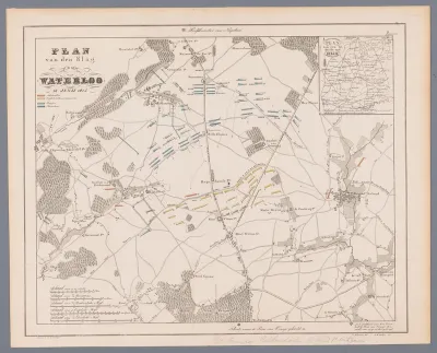 Plan van de slag bij Waterloo, 1815