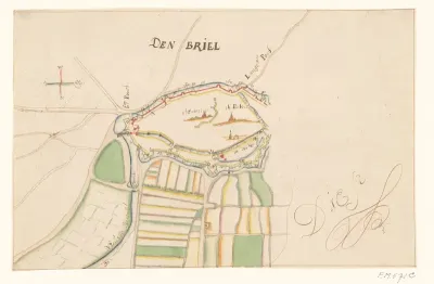 Plan van Den Briel, ca. 1600