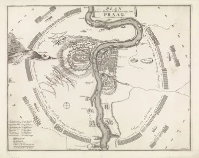 Plan van het beleg van Praag, 1742