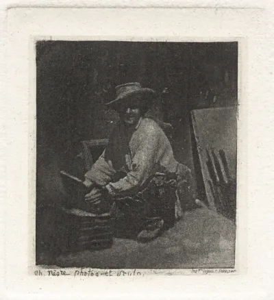 Planche I – Le Maçon Accroupi (Plate I – The Crouching Mason)