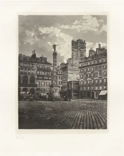 Planche V – Place du Châtelet (Plate V – Place du Châtelet)