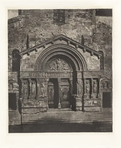 Planche VI – Portail de Saint-Trophime d'Arles (Plate VI – Entrance of Saint Trophime of Arles)