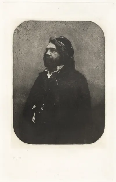 Planche VIII – Portrait de Théophile Gautier, d'après Nadar (Plate VIII – Portrait of Théophile Gautier, by Nadar)