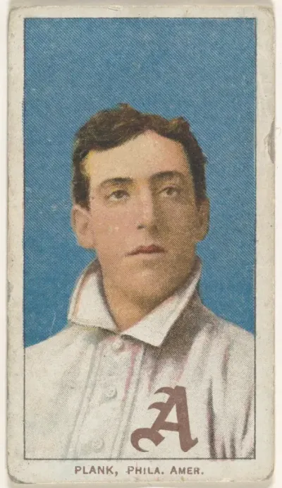 Plank, Philadelphia, American League, from the White Border series (T206) for the American Tobacco Company