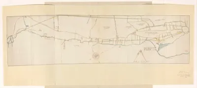 Plankaart voor de aanleg van een trekvaart tussen Leiden en Haarlem, juli 1640