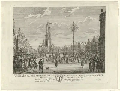 Planten van den vrijheidsboom te Delft, 1795
