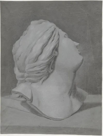 Plaster head of a woman