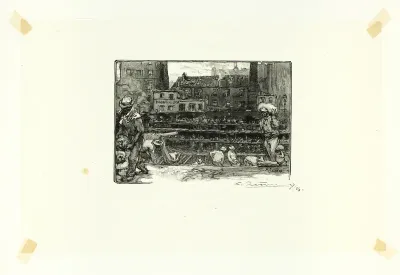 Plaster Unloaders, plate three from Le Long de la Seine et des Boulevards