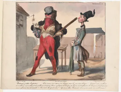 Plate 1: Bertrand, I adore industry...., from 'Caricaturana,' published in Les Robert Macaires