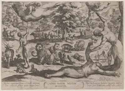 Plate 1: Cain Killing Abel, from "The Battles of the Old Testament"