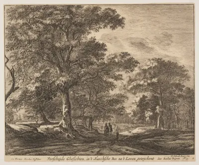 Plate 1, from Six Views in the Wood of The Hague (Verscheÿde Ghesichten)