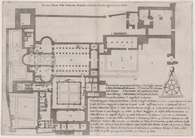 Plate 1, from "Trattato delle Piante & Immagini de Sacri Edifizi di Terra Santa" (Treatise of the Plans & Images of the Sacred Buildings of the Holy Land)
