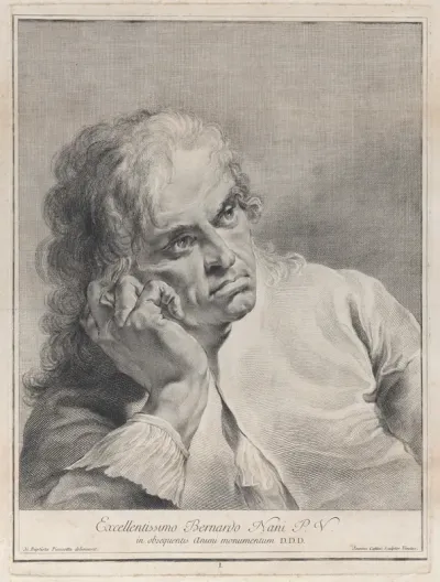 Plate 1: Pensive man resting his head on his hand, from "Icones ad vivum expressae"