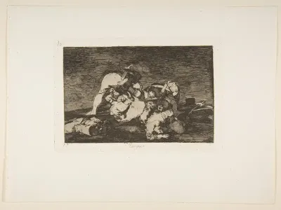 Plate 10 from "The Disasters of War" (Los Desastres de la Guerra): 'Nor [do these] either' (Tampoco)