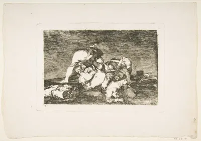 Plate 10 from "The Disasters of War" (Los Desastres de la Guerra): 'Nor do these' (Tampoco)