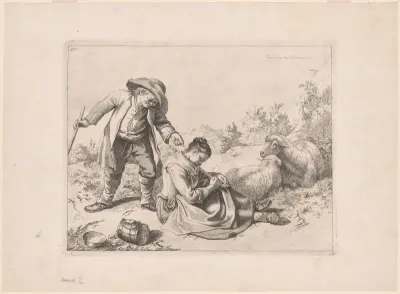 Plate 10, from The Set of 12 Pastorals Scenes