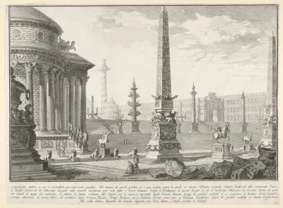 Plate 10: The ancient Capitol ascended by approximately one hundred steps [...] (Campidoglio antico a cui si ascendeva per circa cento gradini [...]), from "Part one of architecture and perspectives: drawn and etched by Gio. Batt'a Piranesi, Venetian