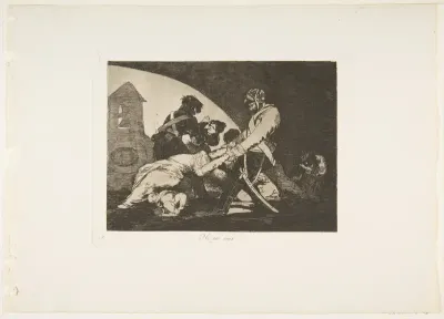 Plate 11 from "The Disasters of War" (Los Desastres de la Guerra): Not even in that way (Ni por esas)