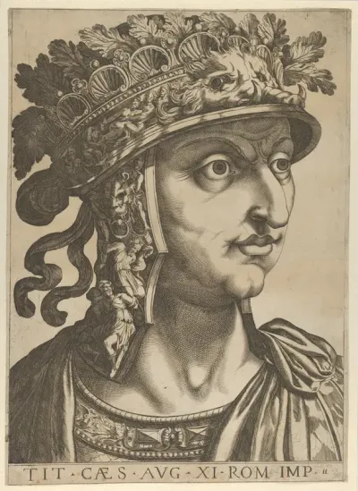 Plate 11: Titus Vespasian looking to the right, from "The Twelve Caesars"
