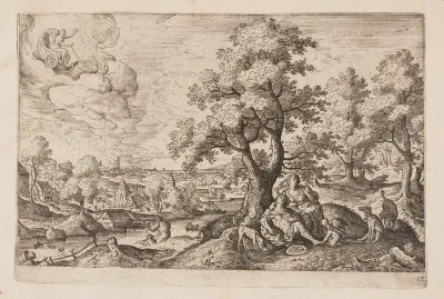 Plate 12, from Landscapes with Scenes from the Old and New Testament and Ovid’s Metamorphoses