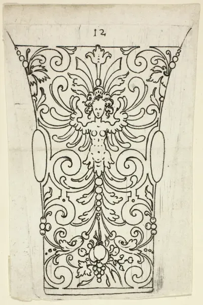 Plate 12, from XX Stuck zum (ornamental designs for goblets and beakers)