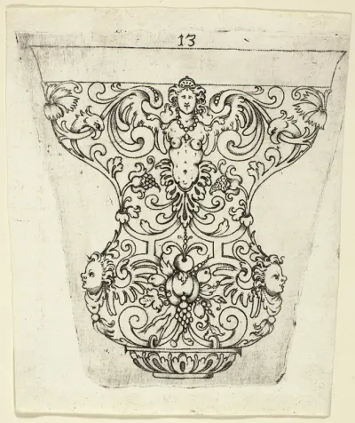 Plate 13, from twenty ornamental designs for goblets and beakers