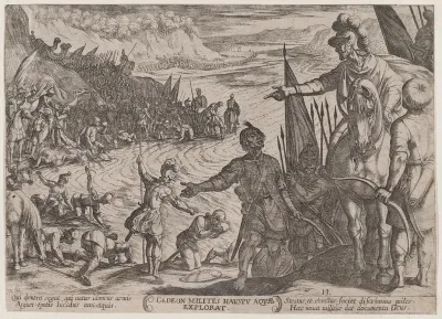 Plate 13: Gideon Choosing his Soldiers, from "The Battles of the Old Testament"