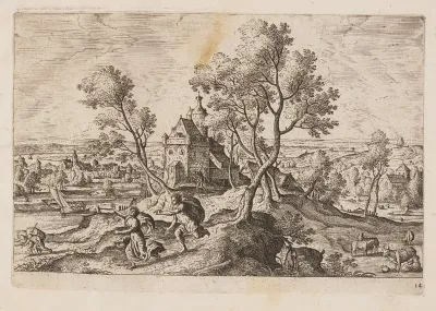 Plate 14, from Landscapes with Scenes from the Old and New Testament and Ovid’s Metamorphoses