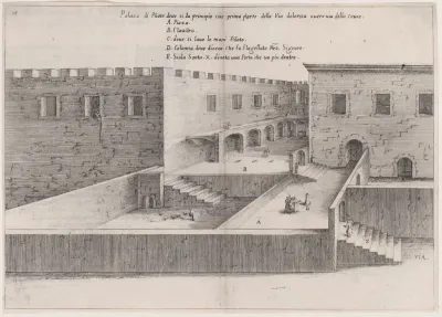 Plate 14, from "Trattato delle Piante & Immagini de Sacri Edifizi di Terra Santa" (Treatise of the Plans & Images of the Sacred Buildings of the Holy Land)