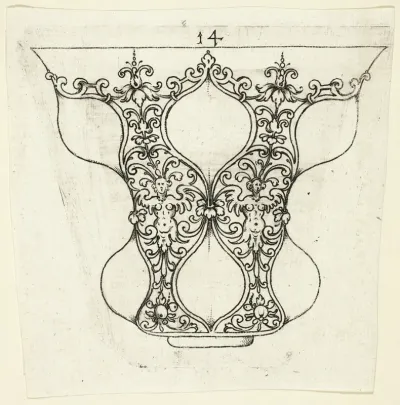 Plate 14, from twenty ornamental designs for goblets and beakers