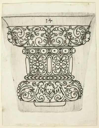 Plate 14, from XX Stuck zum (ornamental designs for goblets and beakers)