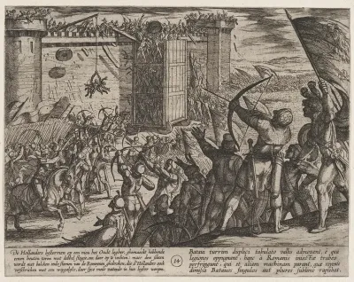 Plate 14: New Attack on the Old Fortress, from "The War of the Romans Against the Batavians" (Romanorvm et Batavorvm societas)