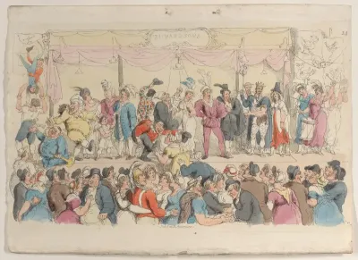 Plate 14: Richardson's Show, from "World in Miniature"