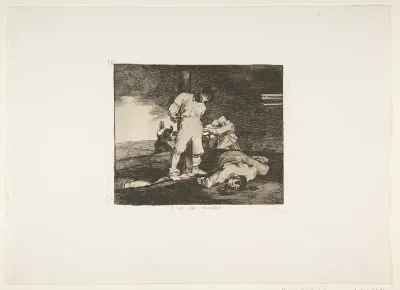 Plate 15 from "The Disasters of War" (Los Desastres de la Guerra): And there is nothing to be done (Y no hai remedio)