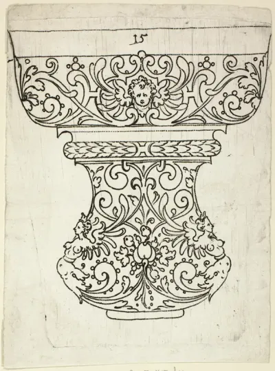 Plate 15, from XX Stuck zum (ornamental designs for goblets and beakers)