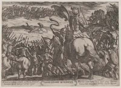 Plate 16: David Killing Goliath, from "The Battles of the Old Testament"