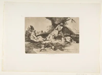 Plate 16 from "The Disasters of War" (Los Desastres de La Guerra): They make use of them (Se aprovechan)