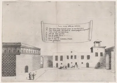 Plate 16, from "Trattato delle Piante & Immagini de Sacri Edifizi di Terra Santa" (Treatise of the Plans & Images of the Sacred Buildings of the Holy Land)