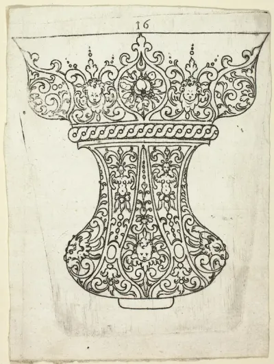 Plate 16, from XX Stuck zum (ornamental designs for goblets and beakers)