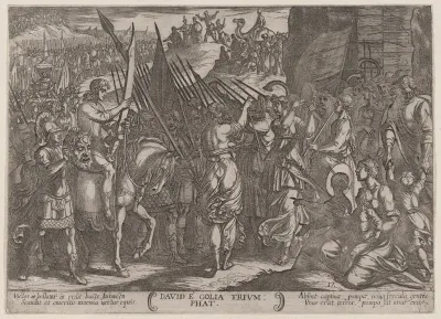 Plate 17: David Returning in Triumph with the Head of Goliath, from "The Battles of the Old Testament"