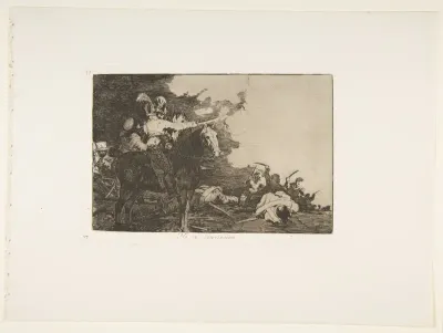 Plate 17 from "The Disasters of War" (Los Desastres de la Guerra): 'They do not agree' (No se convienen)