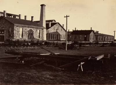 Plate 17. Laramie Machine Shops, from the Southwest